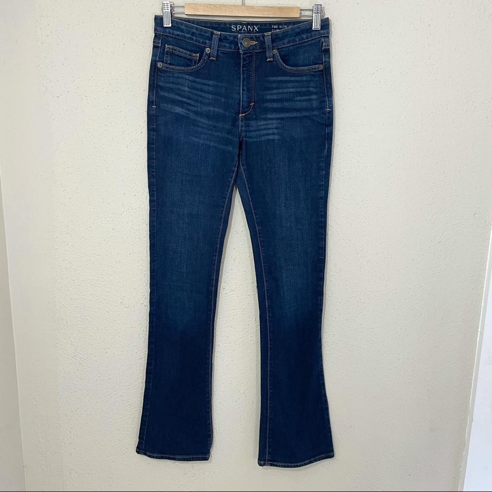 Spanx Slim X Slim Boot Dark Wash Jeans Size 28 with 32" inseam